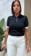 Polo Bicolor Nero