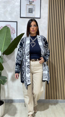 MAXI CARDIGAN MOUNTAIN BLU