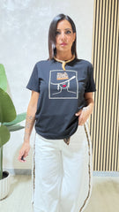 T-Shirt Cappello Nera