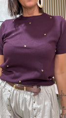 Maglia Cuori Prugna