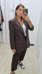 TAILLEUR OVERSIZE CHOCO