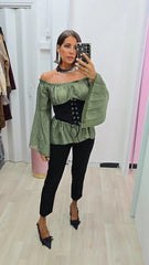 CAMICIA ELETTRA  VERDE
