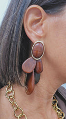 Orecchini Pendenti Marrone