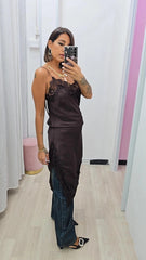 MAXI BLUSA LINGERIE MARRONE