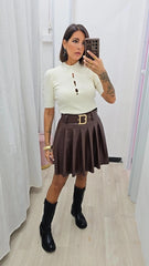 GONNA ECOPELLE MARRONE