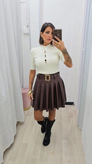 GONNA ECOPELLE MARRONE