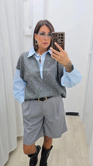 PULL IN CAMICIA GRIGIO