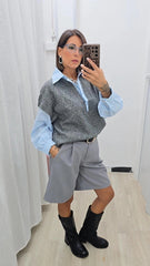 PULL IN CAMICIA GRIGIO