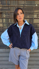 PULL IN CAMICIA  BLU