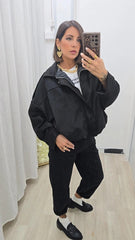 Giubbino Scamosciato Nero