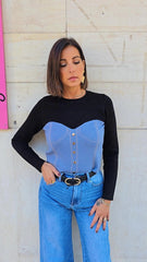 MAGLIA CORSETTO NERA