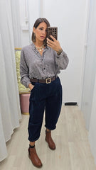 Pantalone Velluto Blu