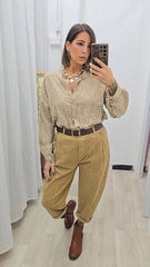 Pantalone Velluto Beige