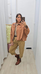 Giubbino Scamosciato Camel