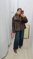 Eco Fur Alexandra Marrone