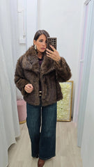 Eco Fur Alexandra Marrone