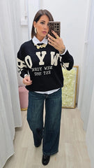 Pull Scritta Nera