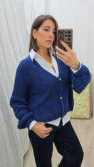 CARDIGAN FLORENCE BLU