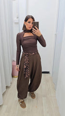 Pantalone Ballon Marrone art66659