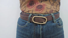 CINTURA MARRONE IN ECOCAMOSCIO