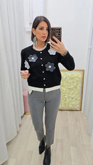 Cardigan Fiorellino Nero