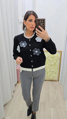 Cardigan Fiorellino Nero