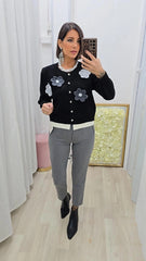Cardigan Fiorellino Nero