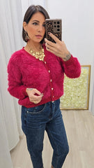 Cardigan Peloso Amaranto