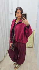 Giubbino Scamosciato Bordeaux