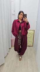 Giubbino Scamosciato Bordeaux