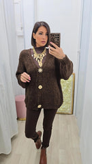 MAXI CARDIGAN SPILLE MARRONE ART.