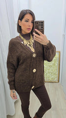 MAXI CARDIGAN SPILLE MARRONE ART.