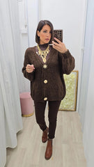 MAXI CARDIGAN SPILLE MARRONE ART.