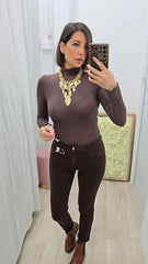 MAGLIA BRITNEY MARRONE  ART.0251