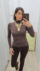 MAGLIA BRITNEY MARRONE  ART.0251