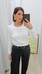 PULL FIORE BIANCO  ART.D3035