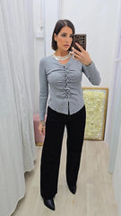CARDIGAN  ARRICCIO GRIGIO ART.552