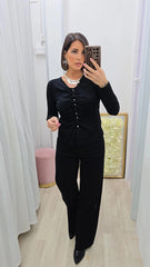 CARDIGAN  ARRICCIO NERO ART.552