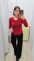 CARDIGAN  ARRICCIO AMARANTO ART.552