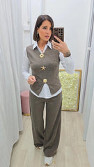 COORDINATO SPILLE MARRONE ART.3189