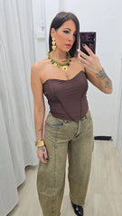 CORSETTO LORY MARRONE
