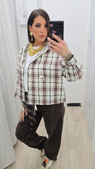 Camicia Scozzese Marrone art.8930