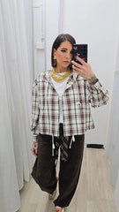 Camicia Scozzese Marrone art.8930