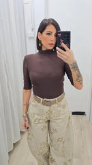 Body Spalline Marrone