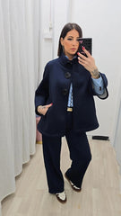 Cappotto Neoprene Blu