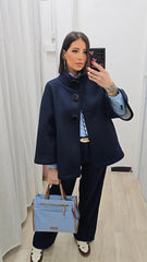 Cappotto Neoprene Blu