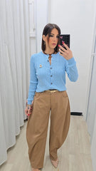 Cardigan Teddy Azzurro