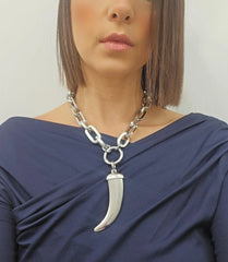 Collana Corno Silver