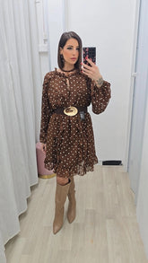 Abito Pois Marrone