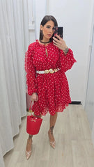 Abito Pois Rosso